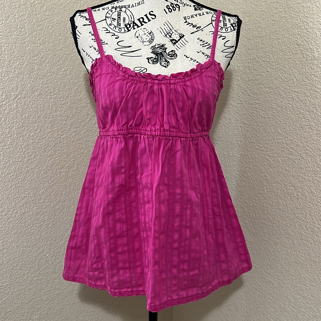 Pink Babydoll Camisole Style Top 100% Cotton